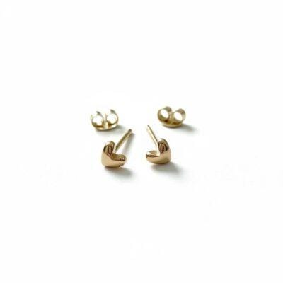 mini heart studd earrings