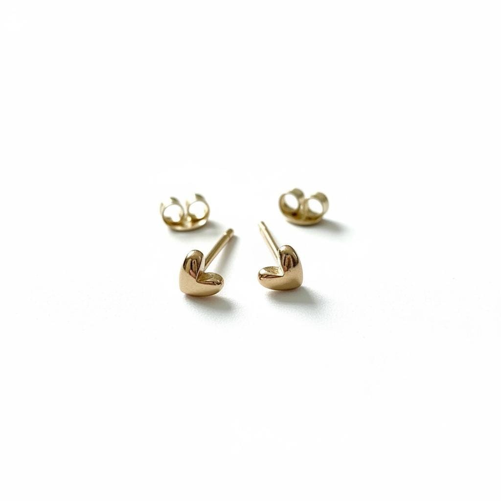 mini heart studd earrings