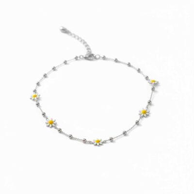 Flowery Ball beaded chain Necklace